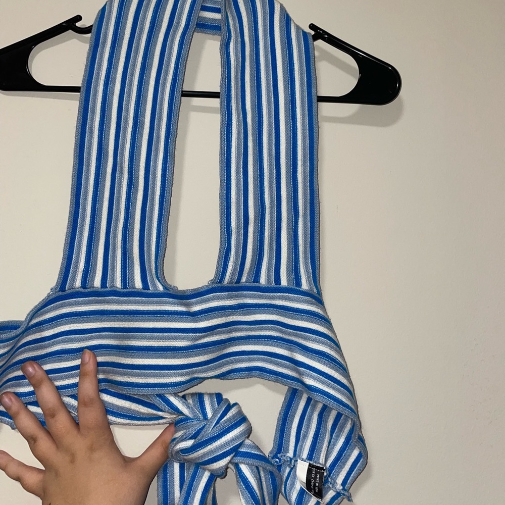 Blue Summer Wrap Top